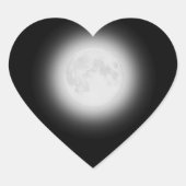 Full Moon Hart Sticker (Voorkant)