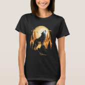 Full Moon Howling Wolf Wolves   1 T-shirt (Voorkant)