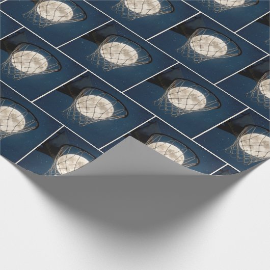 Full Moon In a Basketball Net Cadeaupapier (Hoek)
