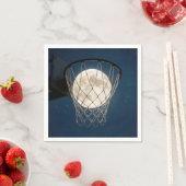 Full Moon In a Basketball Net Servet (Insitu)
