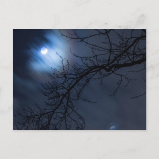 Full Moon in Night Sky, Ohio Briefkaart (Voorkant)