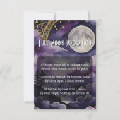 Full Moon Invocation Pagan Prayer Pocket Card Kaart (Voorkant)