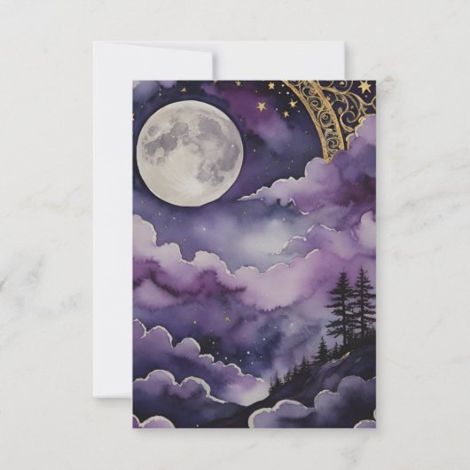 Full Moon Invocation Pagan Prayer Pocket Card Kaart (Achterkant)