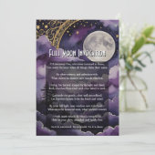 Full Moon Invocation Pagan Prayer Ritual Card Kaart (Staand voorkant)