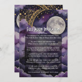 Full Moon Invocation Pagan Prayer Ritual Card Kaart (Voorkant / Achterkant)