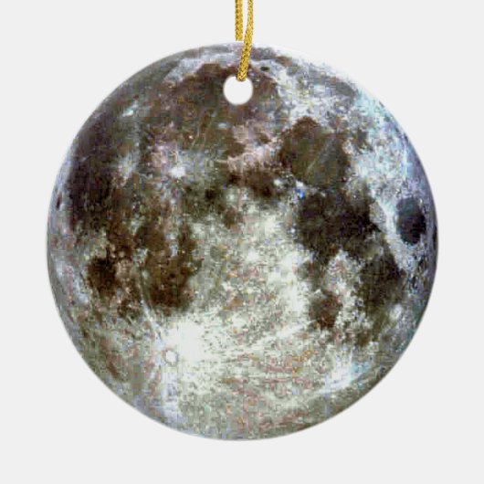 Full Moon Kerstmis Keramisch Ornament (Voorkant)