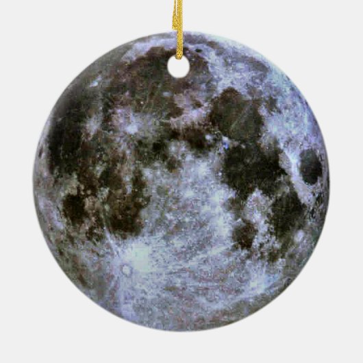 Full Moon Kerstmis Keramisch Ornament (Achterkant)