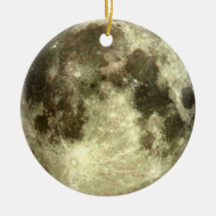 Full Moon Kerstmis Keramisch Ornament