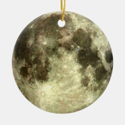 Full Moon Kerstmis Keramisch Ornament (Voorkant)
