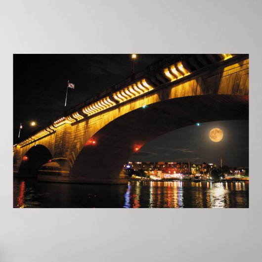 Full Moon London Bridge Poster (Voorkant)