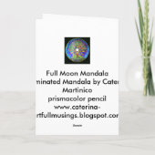Full Moon Mandala Kaart (Achterkant)