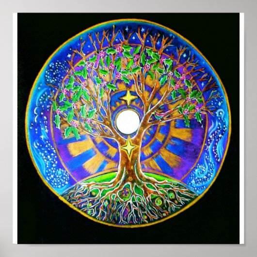 Full Moon Mandala Poster (Voorkant)