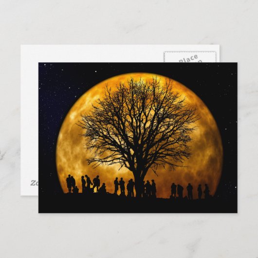Full Moon Midnight Briefkaart (Voorkant / Achterkant)