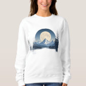 Full Moon Mountain Landscape Sweatshirt (Voorkant)