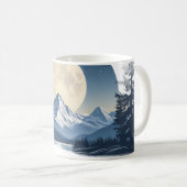 Full Moon Mountain Landscape Sweatshirt Koffiemok (Voorkant rechts)