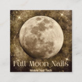 Full Moon Nails Square Visitekaartjes (Voorkant)
