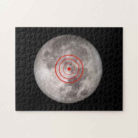 Full moon NASA afbeelding target practice spoof Legpuzzel (Horizontaal)