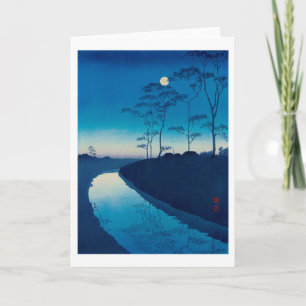 Full Moon Night, Koho Shoda, Woodcut Kaart