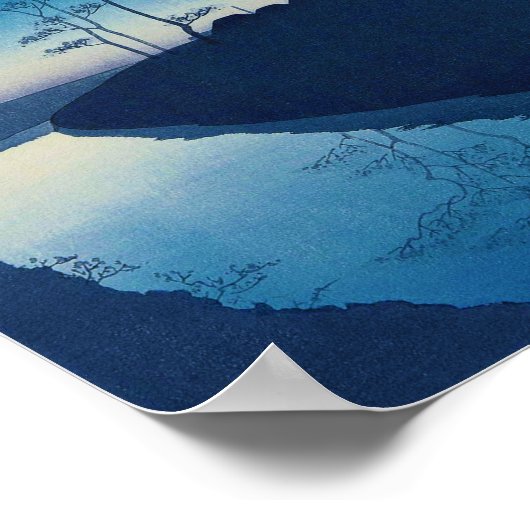 Full Moon Night, Koho Shoda, Woodcut Poster (Hoek)