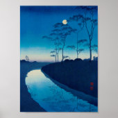 Full Moon Night, Koho Shoda, Woodcut Poster (Voorkant)