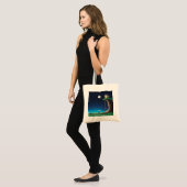 Full Moon Night Sky Canvas tas (Voorkant (model))