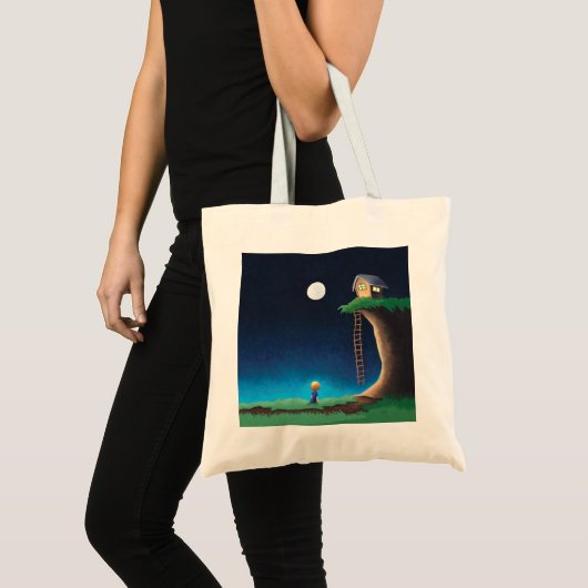 Full Moon Night Sky Canvas tas (Voorkant (product))