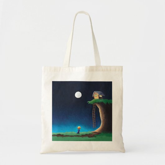 Full Moon Night Sky Canvas tas (Voorkant)