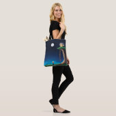 Full Moon Night Sky Canvas tas (Op model)