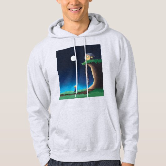 Full Moon Night Sky Hoodie (Voorkant)