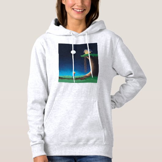 Full Moon Night Sky Hoodie (Voorkant)