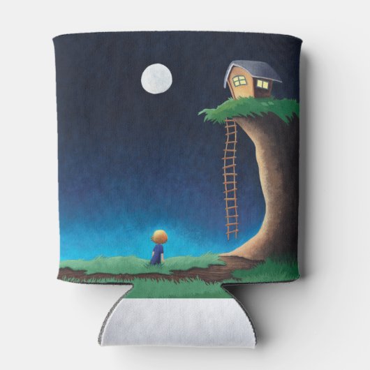 Full Moon Night Sky Koelbox Blikjeskoeler (Achterkant)