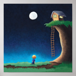 Full Moon Night Sky Poster