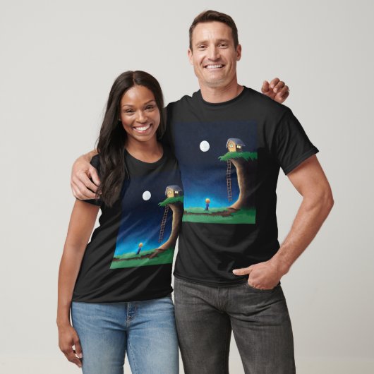 Full Moon Night Sky T-Shirt (Unisex)