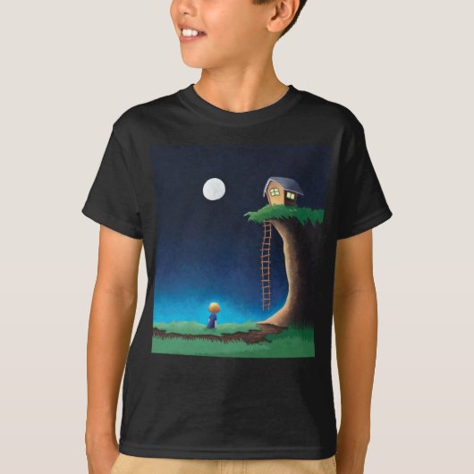 Full Moon Night Sky T-Shirt (Voorkant)