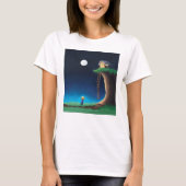 Full Moon Night Sky T-Shirt (Voorkant)