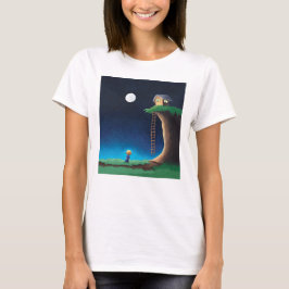 Full Moon Night Sky T-Shirt