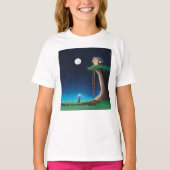 Full Moon Night Sky T-Shirt (Voorkant)