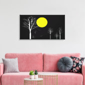 Full Moon Night Wrapped Canvas Afdruk (Insitu (Woonkamer))