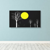 Full Moon Night Wrapped Canvas Afdruk (Insitu (Houten vloer))