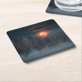 Full Moon November in Scalenghe, Italië Kartonnen Onderzetters (Schuin)