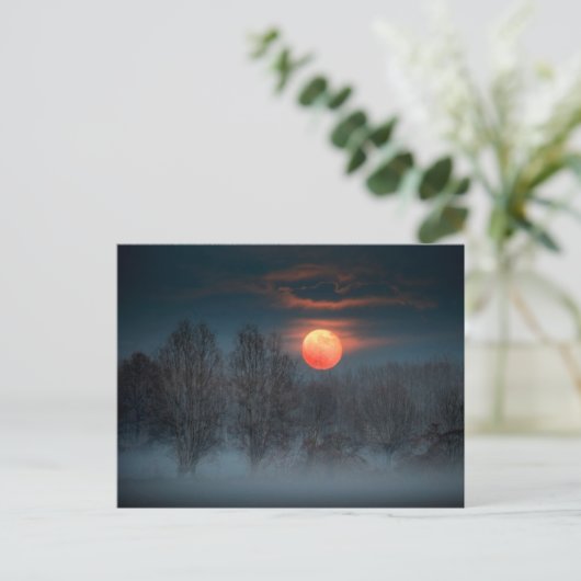 Full Moon | November in Scalenghe, Italy Briefkaart (Staand voorkant)