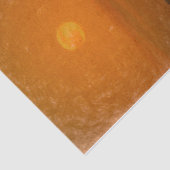 Full Moon Oranje Sunset Beach Schets Art Tissuepapier (Detail)