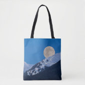 Full Moon Over Alyeska Ski Resort, Alaska Tote Bag (Voorkant)