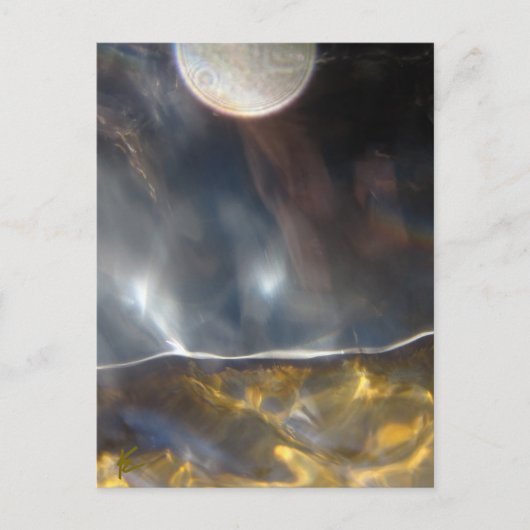 Full Moon Over Golden Land, Peaceful, Esoteric Briefkaart (Voorkant)