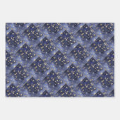 Full Moon Over Reindeer With Sleigh Inpakpapier Vel (Voorkant 3)