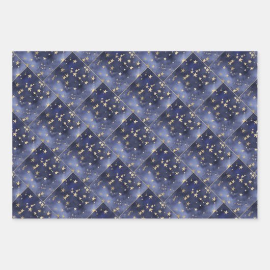 Full Moon Over Reindeer With Sleigh Inpakpapier Vel (Voorkant 3)