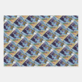 Full Moon Over Reindeer With Sleigh Inpakpapier Vel (Voorkant)