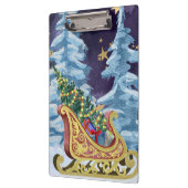 Full Moon Over Reindeer With Sleigh Klembord (Links)