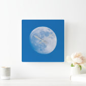 Full Moon Over The City Of Montreal Vierkante Klok (Huis)