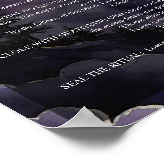 Full Moon Pagan Ritual & Prayer Book of Shadows Poster (Hoek)